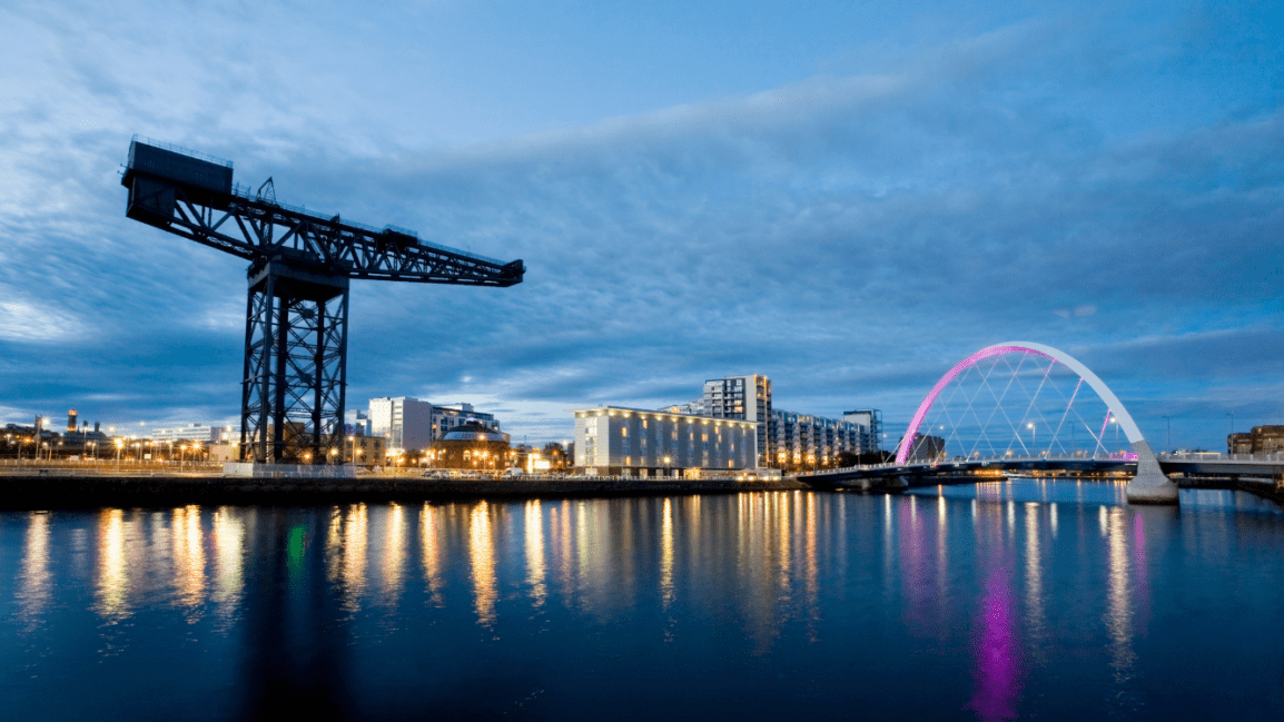 Glasgow Office, the head office of CMR showing the iconic ship building yard